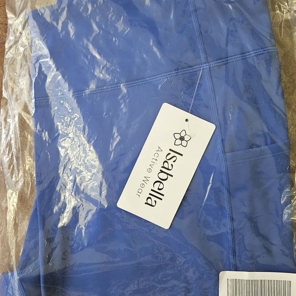 #43 Isabella Vibrant Blue Active Leggings - Picture 3 of 4